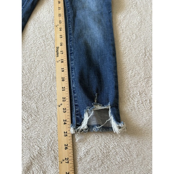 Abercrombie & Fitch Women's 27/4s Mid Rise Super‎ Skinny Ankle Blue Jeans - Picture 5 of 8